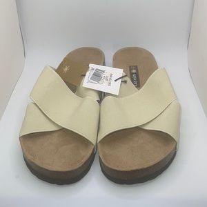 Raya Sun ladies Elastic Strap sandals slides. NWT. Size 9.